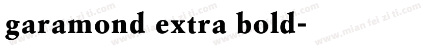 garamond extra bold字体转换